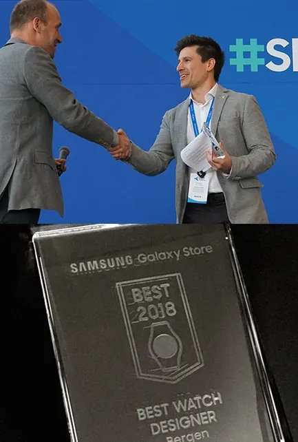 Nico Castro meeting the Samsung team